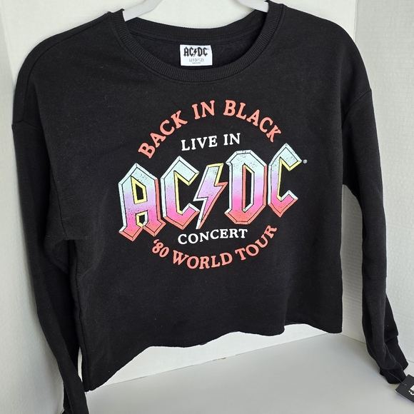 Other - Back In Black AC DC cropped sweater